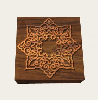 Mandalastempel aus Hartholz